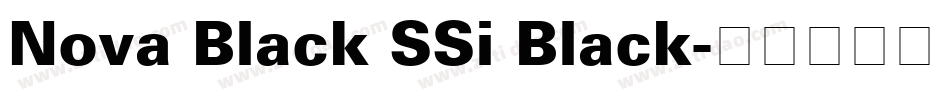 Nova Black SSi Black字体转换